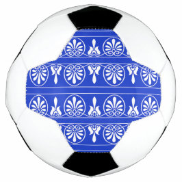 Bola De Futebol Padrão Mediterrâneo Árabe Grego Azul
