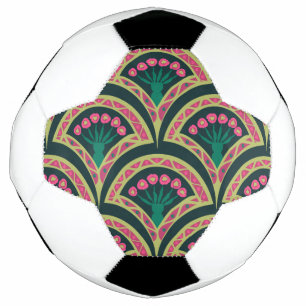 Bola De Futebol padrão verde em forma de concha