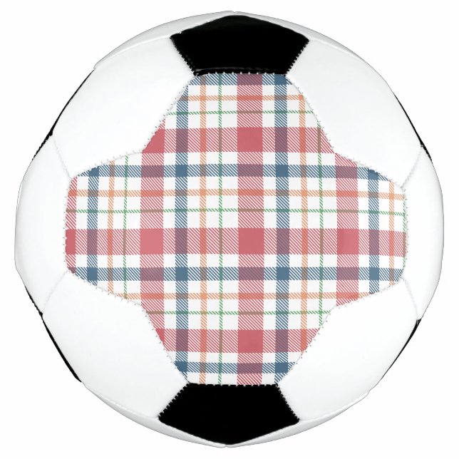 Bola De Futebol Padrão Xadrez Clássico (Frente)