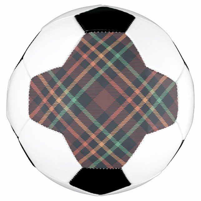Bola De Futebol Padrão Xadrez Clássico (Frente)