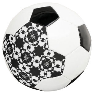 Bola De Futebol Padrão xadrez retrô minimalista – Design monocromá