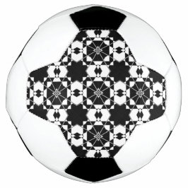 Bola De Futebol Padrão xadrez retrô minimalista – Design monocromá