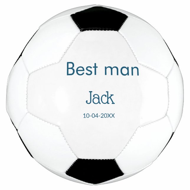 Bola De Futebol padrinho de casamento adicionar nome texto despedi (Frente)