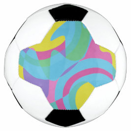 Bola De Futebol Pale Green & Blue Modern Art Soccer Ball