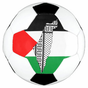 Bola De Futebol Palestina - Bandeira e Mapa com Padrão Keffiyeh