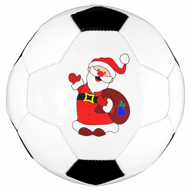 Bola De Futebol Papai Noel e cliente de sacola de presentes (Frente)