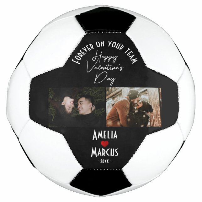 Bola De Futebol Para sempre no seu Dia de os namorados 2 Fotos (Frente)
