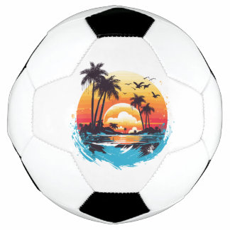 Bola De Futebol Paraíso Tropical Sunset