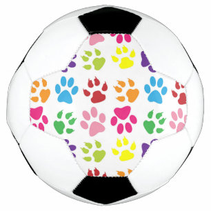 Bola De Futebol Patas Coloridas, Patas-Cães, Patas-Gatos