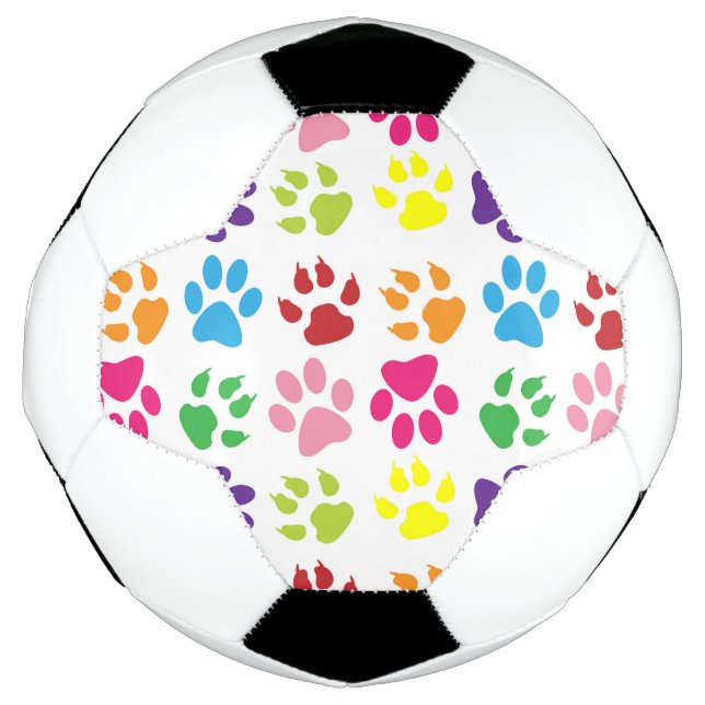 Bola De Futebol Patas Coloridas, Patas-Cães, Patas-Gatos (Frente)