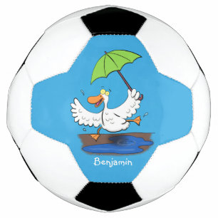 Bola De Futebol Pato engraçado com desenho animado de dança de gua