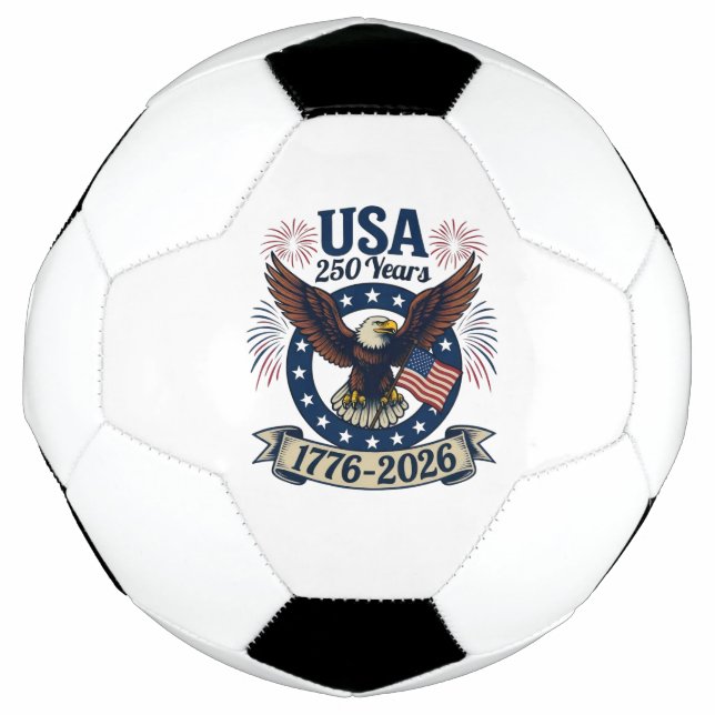 Bola De Futebol Patriotic American Eagle 250 Years 1776-2026 (Frente)