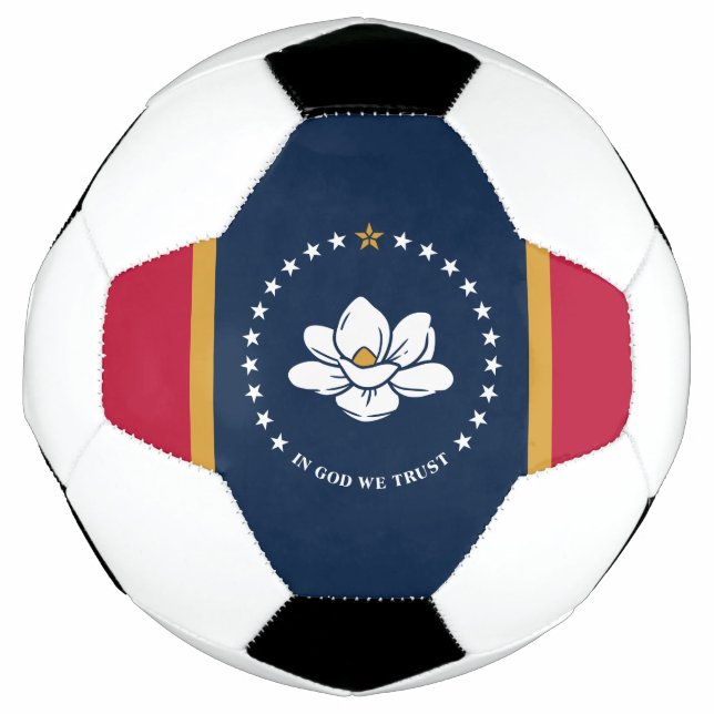 Bola De Futebol Patriotic Soccer Ball with Flag of Mississippi, US (Frente)