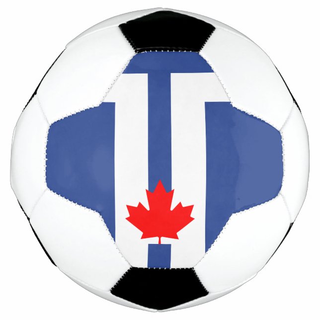 Bola De Futebol Patriotic Soccer Ball with Flag of Toronto, Canada (Frente)