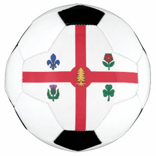 Bola de Futebol Patriótica com a Bandeira de Montr
