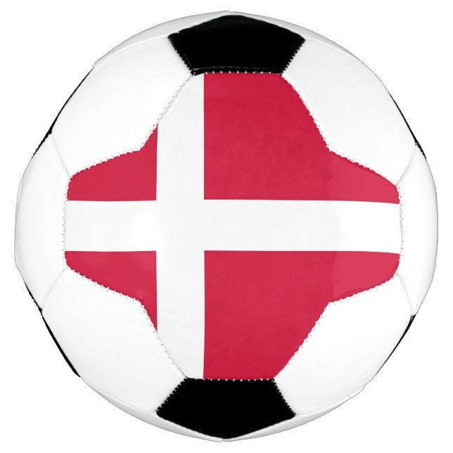Bola de Futebol Patriótica com Bandeira da Dinamar (Frente)