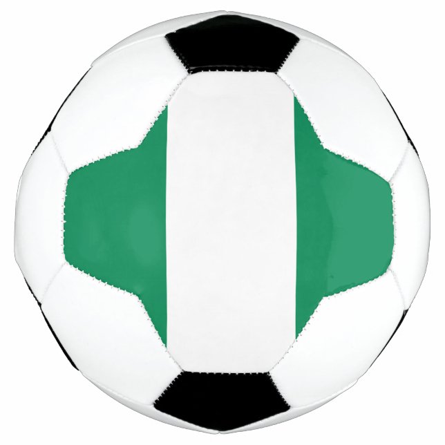 Bola de Futebol Patriótica com Bandeira da Nigéria (Frente)