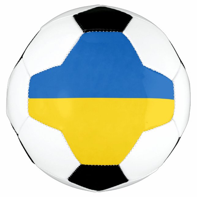 Bola de Futebol Patriótica com Bandeira da Ucrânia (Frente)