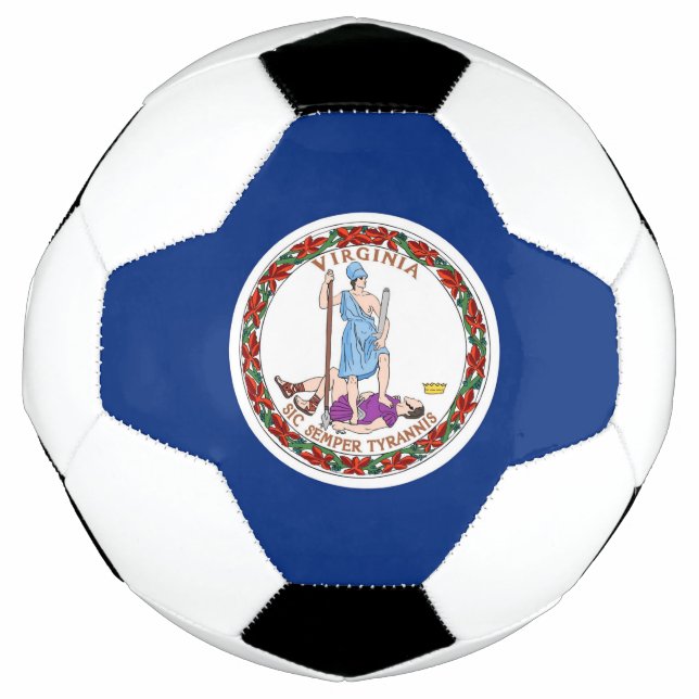 Bola de Futebol Patriótica com Bandeira da Virgíni (Frente)