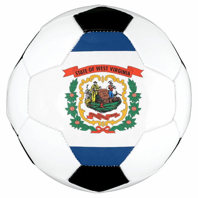 Bola de Futebol Patriótica com Bandeira da Virgíni (Frente)