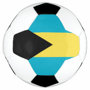 Bola de Futebol Patriótica com Bandeira das Bahama
