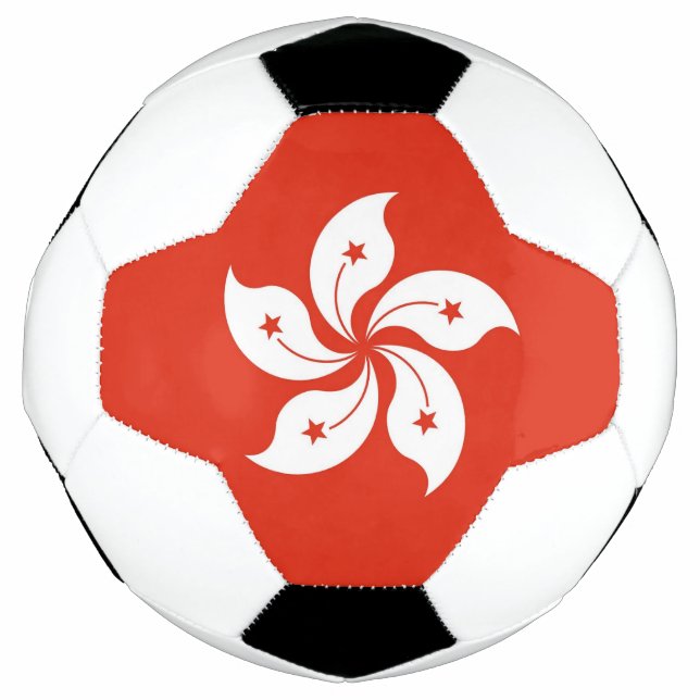 Bola de Futebol Patriótica com Bandeira de Hong Ko (Frente)