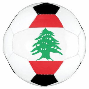 Bola de Futebol Patriótica com Bandeira do Líban