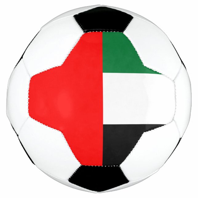 Bola de Futebol Patriótica com Bandeira dos Emirad (Frente)