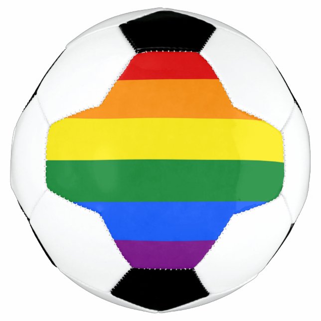 Bola de Futebol Patriótica com Bandeira LGBT do Or (Frente)