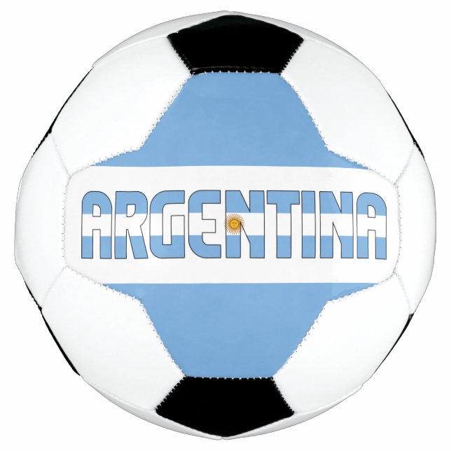 Bola De Futebol Patriótico Adorável com Bandeira da Argentina (Frente)
