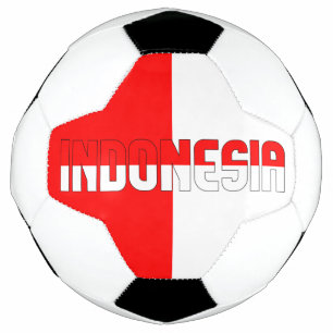 Bola De Futebol Patriótico Adorável com Sinalizador Indonésia