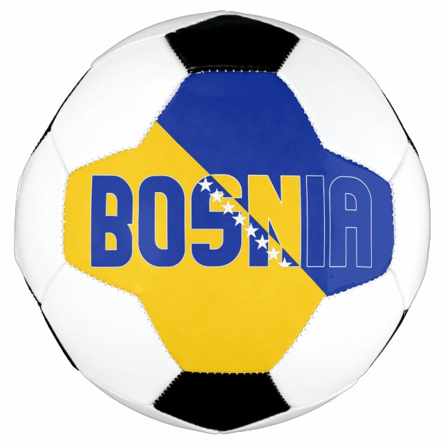 Bola De Futebol Patriótico Adorável da Bandeira da Bósnia-Herzegov (Frente)