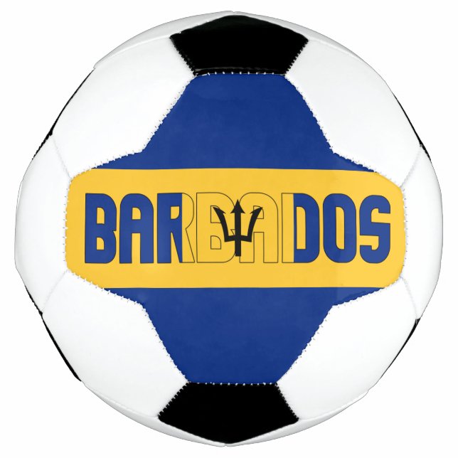 Bola De Futebol Patriótico Adorável de Barbados (Frente)