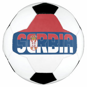 Bola De Futebol Patriótico Branco Vermelho da bandeira da Sérvia