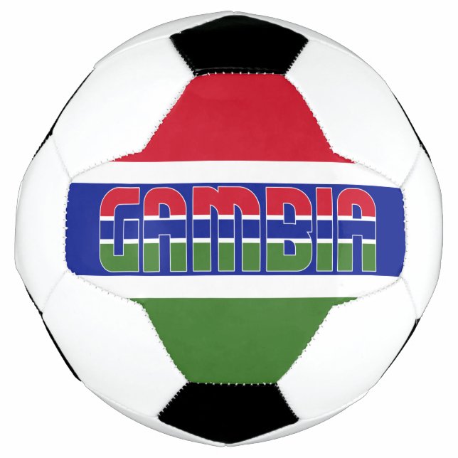 Bola De Futebol Patriótico de Bandeira da Gâmbia (Frente)