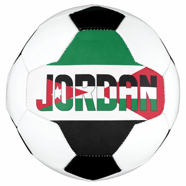 Bola De Futebol Patriótico de Bandeira da Jordânia  (Frente)