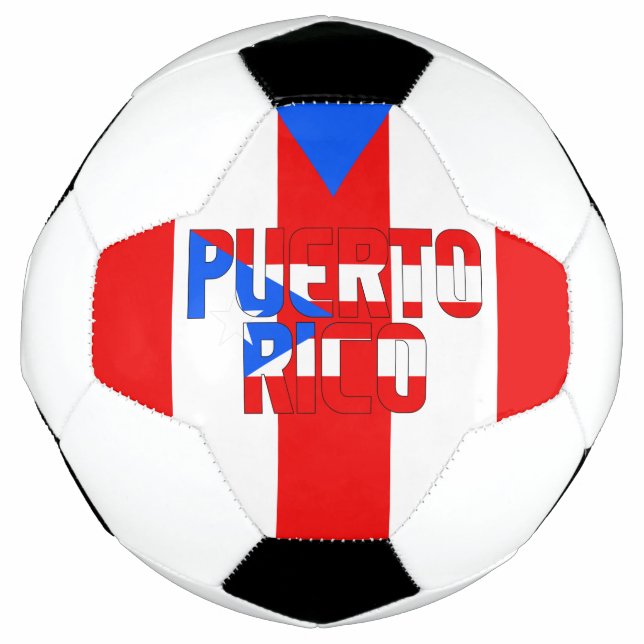 Bola De Futebol Patriótico de Bandeira de Porto Rico  (Frente)