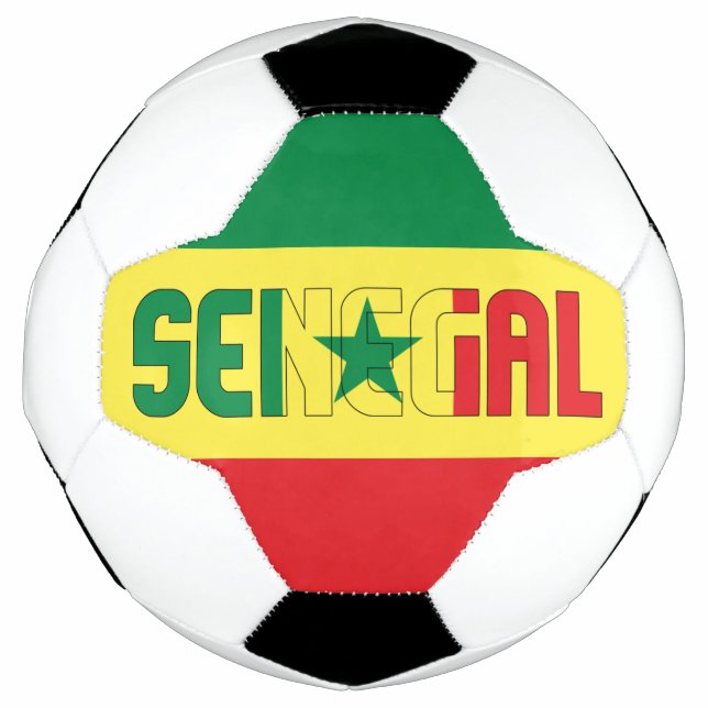 Bola De Futebol Patriótico de Bandeira do Senegal  (Frente)