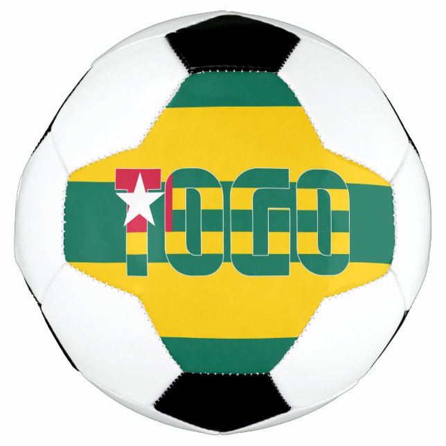 Bola De Futebol Patriótico do Togo Flag  (Frente)