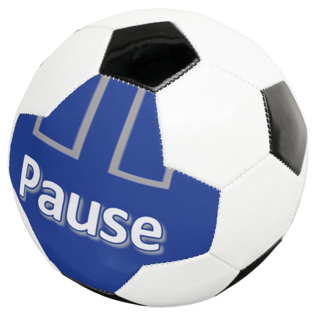 Bola de Futebol Pausar Azul (Três quartos)