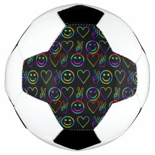 BOLA DE FUTEBOL PAZ, AMOR E FELICIDADE