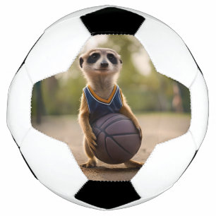 Bola De Futebol Pequena Estrela-de-Obra: Bebê Meerkat Segurando Ba