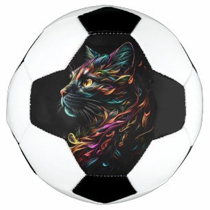 Bola De Futebol Perfil Felino Estatuado