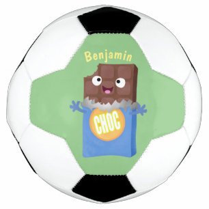 Bola De Futebol Personagem de desenho animado bar doce de chocolat