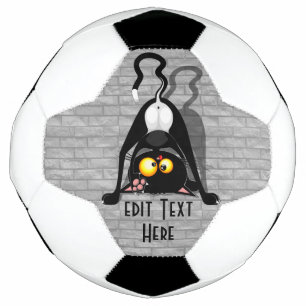 Bola De Futebol Personagem de desenho animado engraçado de gato de