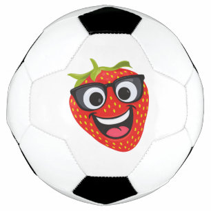 Bola De Futebol Personagem de Morango Legal – Arte Divertida de Fr