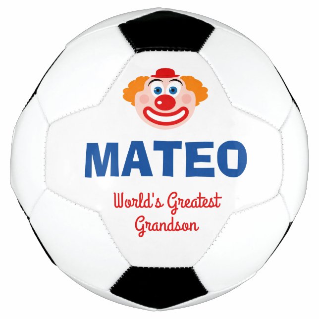 Bola de futebol personalizada, cara de palhaço, pa (Frente)