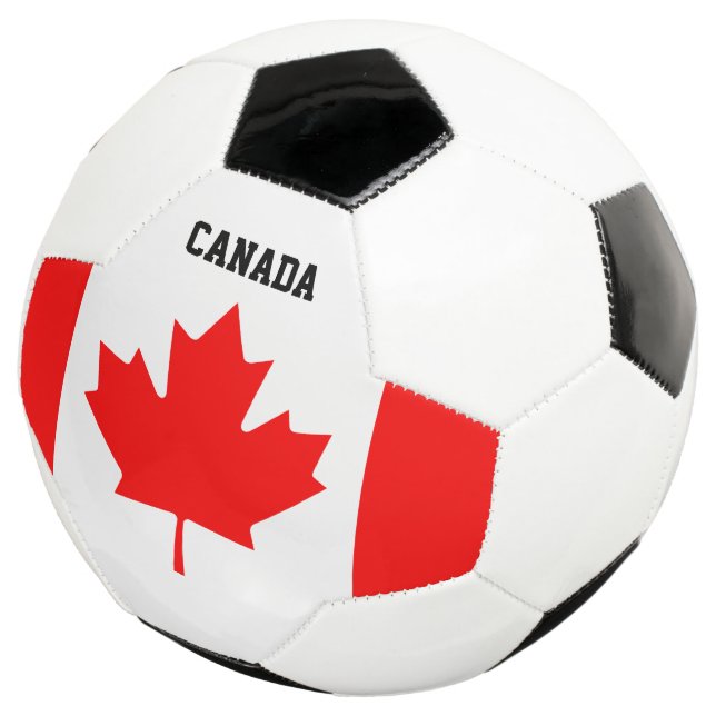 Bola de futebol personalizada com a bandeira do Ca (Três quartos)