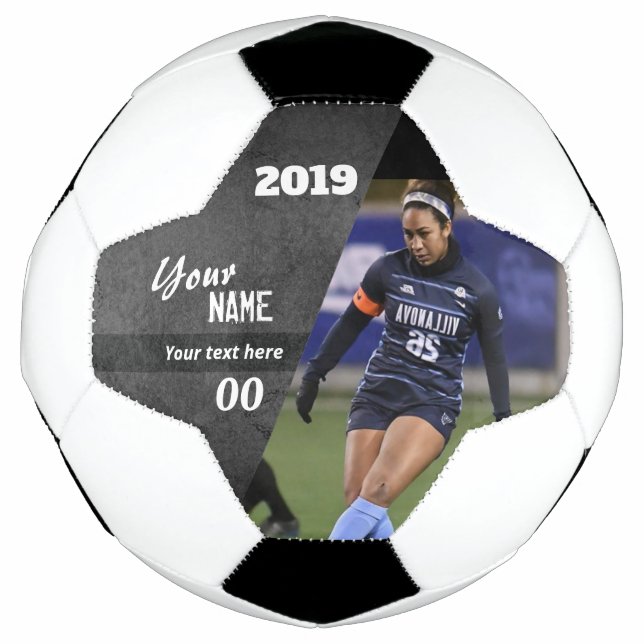 Bola de Futebol Personalizada Fatia Preta (Frente)