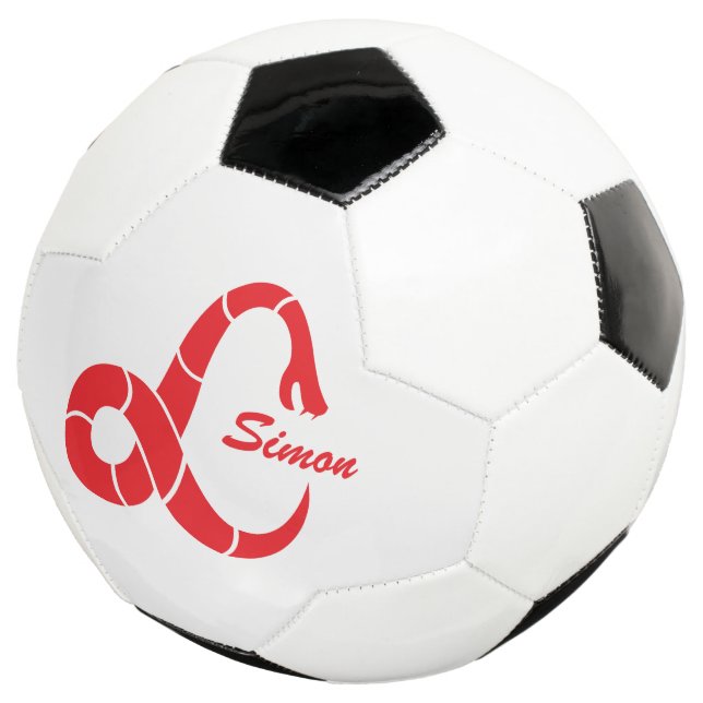 Bola de futebol personalizada para crianças com lo (Três quartos)